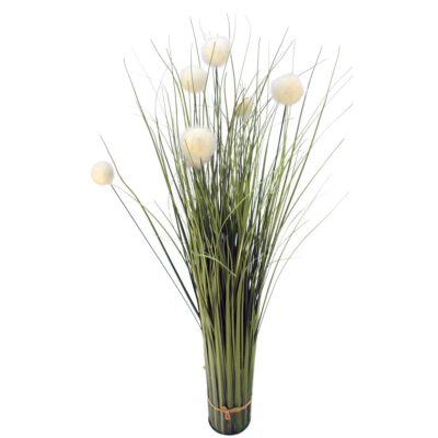 ИСКУССТВЕННАЯ ТРАВА КАК ЖИВАЯ С БЕЛЫМИ ШАРИКАМИ 70 СМ