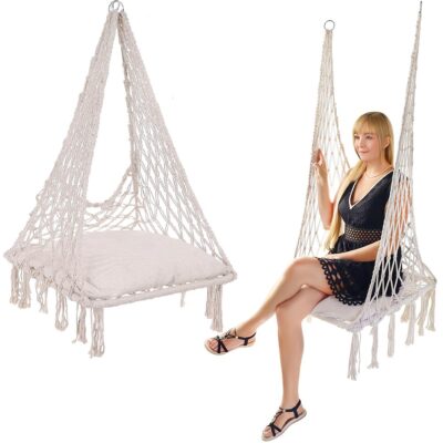 DRAGON HANGING SEAT HAMMOCK 60x60x150CM WITH CUSHION PUSH EAST
