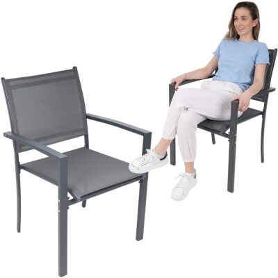 КРЕСЛО САДОВОЕ 57X57X88СМ TEXTLINE KPL.2ШТ