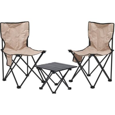 3-IN-1 FOLDING TRAVEL SET TABLE AND 2 CHAIRS REDCLIFFS BEIGE