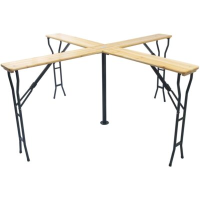 PICNIC BAR TABLE WOODEN CROSS FOLDING TABLE