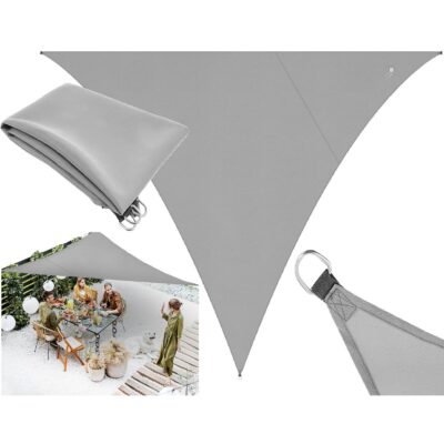 GARDEN TRIANGLE SUNSHADE SAIL 3X3X3M GREY