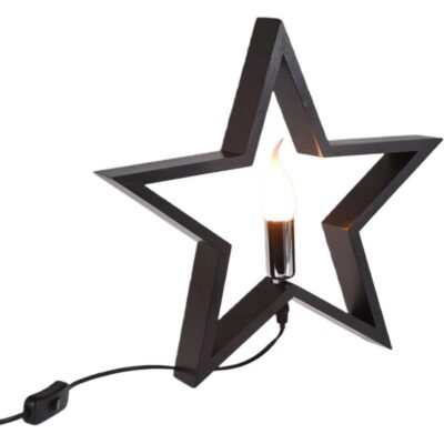 DECORATIVE STAR WITH LED ILLUMINATION 35CM BLACK