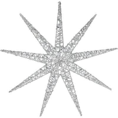 SNOWFLAKE DECORATIVE PENDANT 50LED SILVER