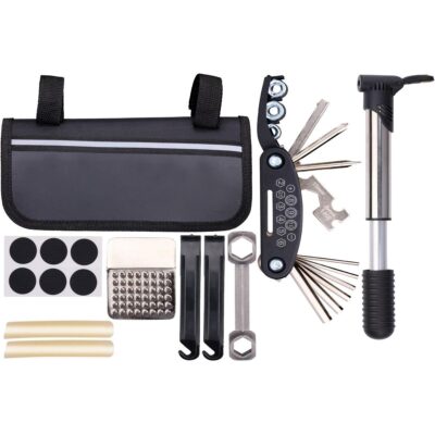 BICYCLE TOOL SET 14 ITEMS IN BICYCLE GEAR CASE