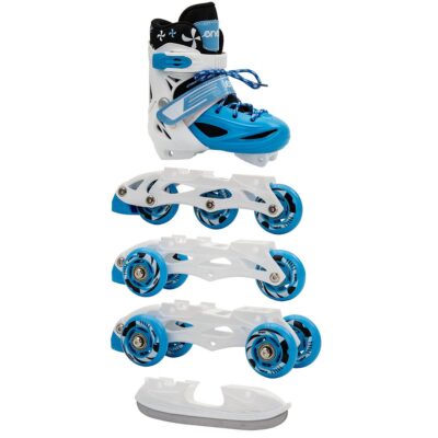 ВЕЛОСИПЕДНЫЕ КОНЬКИ - РОЛИКОВЫЕ КОНЬКИ - 4В1 ENERO 26-29 СИНИЙ