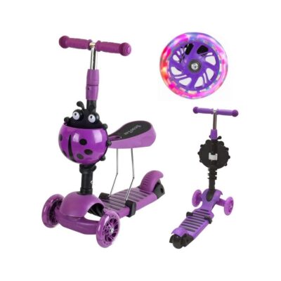 BALANCE SCOOTER RIDE 3IN1 ENERO LADYBUG PURPLE