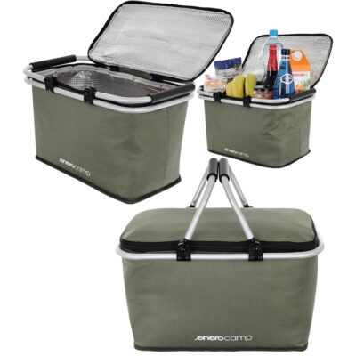 THERMAL FOLDING TRAVEL BASKET 24L GREEN ENERO CAMP