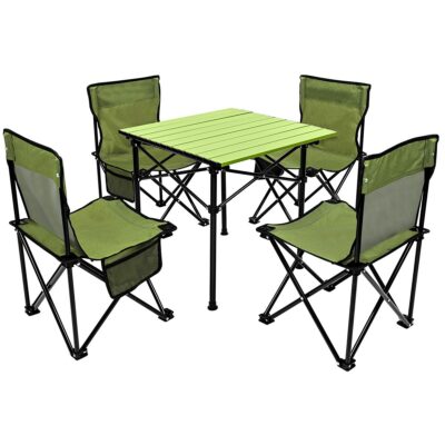 TRAVEL SET 5IN1 TABLE AND 4 CHAIRS GREEN