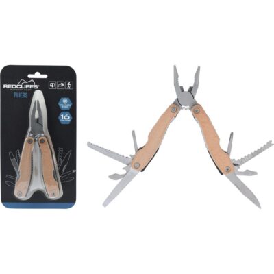 SURVIVAL TRAVEL KIT PLIERS 16IN1 WOOD