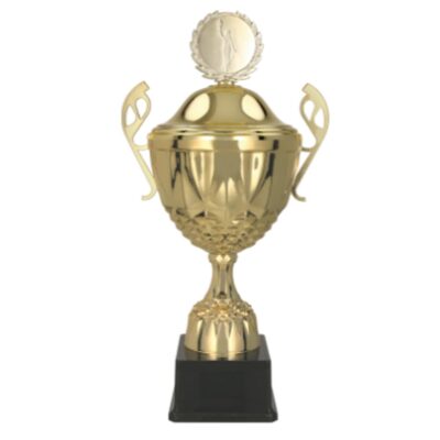 Золотая металлическая чашка с крышкой MUFA