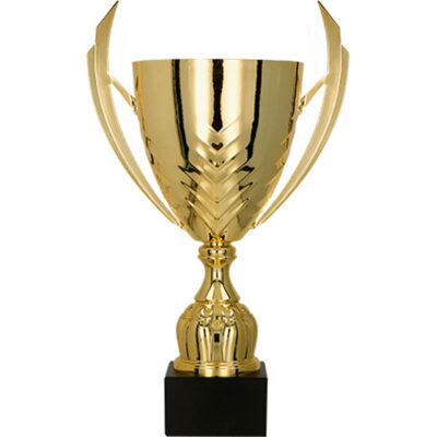 Золотая металлическая чашка