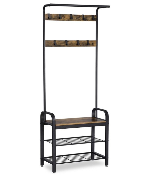 Вешалка, подставка для одежды, деревянная полка для обуви, LOFT