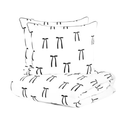 Постельное белье | CARNIVAL | хлопковые банты с черной отделкой | 160x200 + 2*50x60 см | 724787