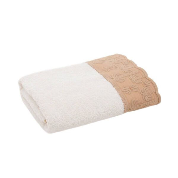 Towel | MOELI | with decorative beige border | 50x90cm | 737008