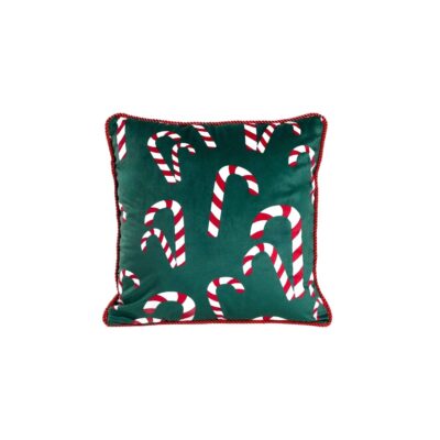 Pillowcase | INGRA | with candy cane motif red | 45X45 cm | 709210