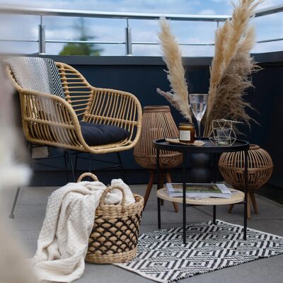 Chair | JARDIN | braided natural | 56x42x82 cm | ALL 994825