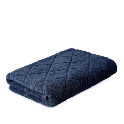 Towel | SAMINE | with Moroccan clover navy blue | 70x130cm | 997635