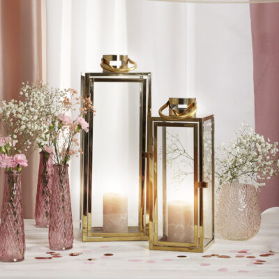 Lukturis | TONDO | zelta | 14x14x39 cm | 806891