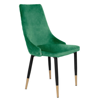 Chair | LOGAN | velour green | 44x44x92 cm | ALL 807829