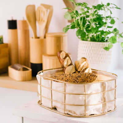 Basket | DUNCAN | gold | 25x20 cm | SS22 810256