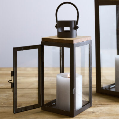 Lantern | HOGEN | black | 11x10x24 cm | 812304