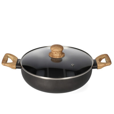 Горшок | ALBERO | с крышкой черный | 26 см | ALL 820453