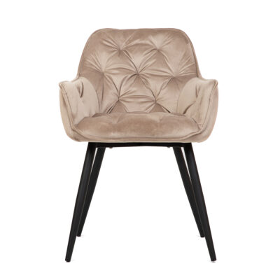 Chair | CHERRY | velour beige | 57x63x84 cm | 845005
