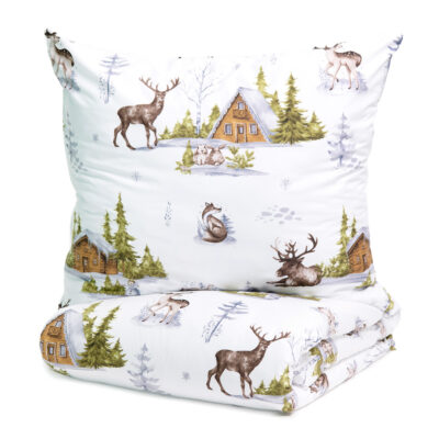 Bedding | CLOVES | microfibre white with reindeer | 160x200 cm | XM23 858456