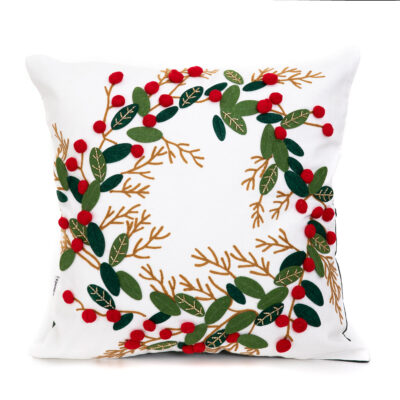 Pillowcase | FOSTI | with embroidered garland | 45x45 cm | 862798