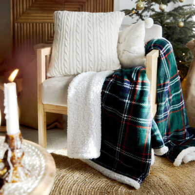 Blanket |MANTA | checkered green blanket | 150x200 cm | 864761