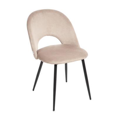 Chair | TERCIO | velour beige | 47x55x77cm | 871011