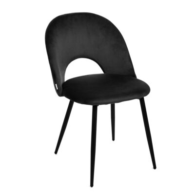 Chair | TERCIO | velour black | 47x55x77cm | 871035