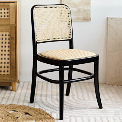 Chair | LEGNO | rattan black | 49x45x83 cm | 871363