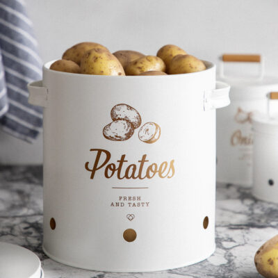 YENNIS potato bin white | 23x22 cm | 872957