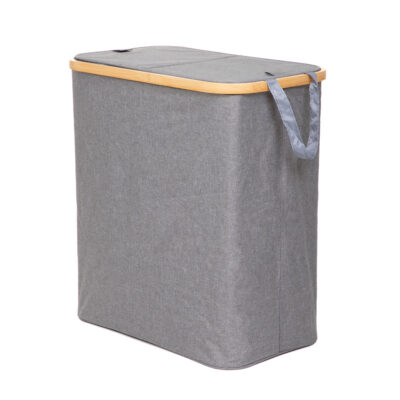 Laundry basket | NELLIE | grey | 55.5x34.5x60 cm | 884547