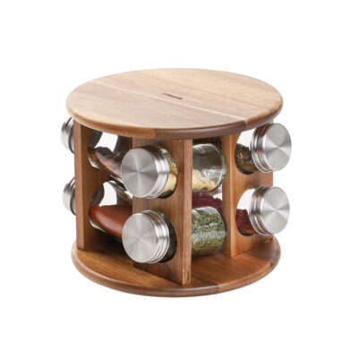 Набор для специй | MOOKA | на подставке из акации 8 баночек | 15x19 см | 898377