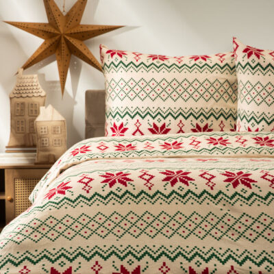 Bedding | WINTEY | flannel with Christmas pattern | 140x200 cm + 1*70x80 cm | 700521