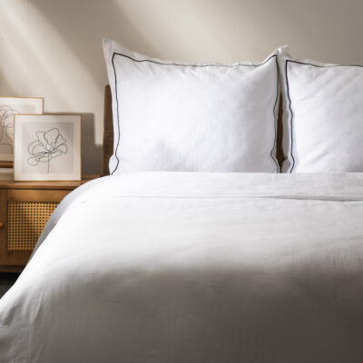 Пододеяльник | ESPERIN | сатин белый | 220x200 + 2*70x80 см | 701061