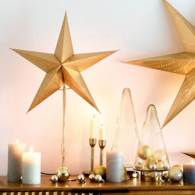 Star | GALLA STAND | gold LED lamp on gold base | 45 cm | 704536