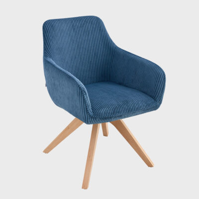 Chair | PEMA | corduroy navy blue | 56x60x82 cm | 708794
