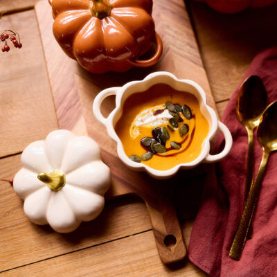 Сервировочное блюдо | PUMPKIE | крем в форме тыквы | 0,4 л | 709906