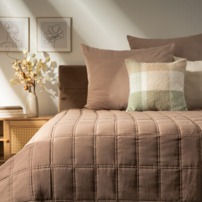 Покрывало | FINCH | с декоративной отделкой коричневое | 200X220 см | 715631