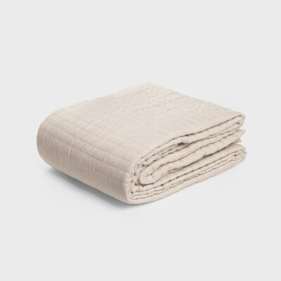 Покрывало | BRISTLES | стеганое в полоску бежевое | 200x220 см | 715709