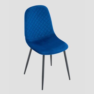 Chair | NOIR | navy blue velour with black legs | 44x52x85 cm | 743856