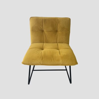 Armchair | NELOX | mustard velour | 63x69x73 cm | 746307