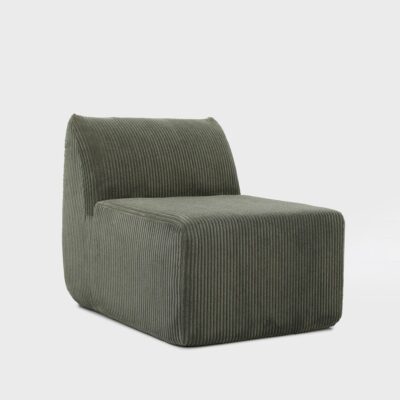 Fotel modułowy | SVELA | oliwkowy sztruksowy | 59,5x80x62 cm | 746765