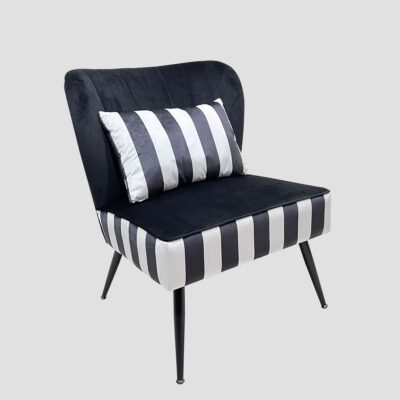 ELOYA armchair | black and white stripes | 71x75.5x86 cm | 747304