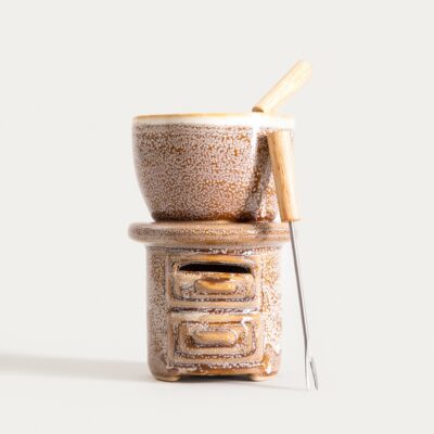 Zestaw do fondue | KROS | z podgrzewaczem | 15x12 cm | 751363