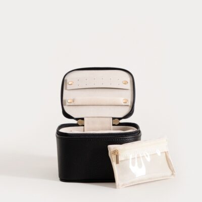 Шкатулка для украшений | BROOK | с крышками черная | 13x13x9 см | 752834